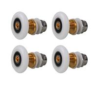 Qikuver 4PCS Shower Door Rollers, Roller Diameter 25mm for The Bathroom Glass Sliding Door Pulleys/Runners/Wheels,Strong Load-Bearing Capacity, Ultra-Quiet Shower Glass Door Rollers Replacement (25MM)