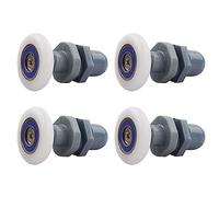 Qikuver 4PCS Shower Door Rollers, Roller Diameter 27mm for The Bathroom Glass Sliding Door Pulleys/Runners/Wheels,Strong Load-Bearing Capacity, Ultra-Quiet Shower Glass Door Rollers Replacement (27MM)