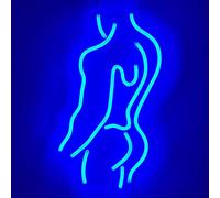 QILAND Man Body LED Neon Sign Super Bright Acrylic Handmade Led Light Neon Light Size 9x15.8 in Man Body Sign for Shop Window Store Display Beer Bar Nightclub Grand Opening Gift (Blue)