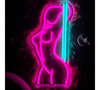 QILAND Sexy Lady Neon Sign Super Bright Acrylic Handmade Led Light Neon Light Size 8.2x15.7 in Lady Back Sign for Shop Window Store Display Beer Bar Nightclub Grand Opening Gift