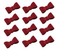 QILANJO 20 Pcs Acrylic Bow Tie Charm Flatback Burgundy Bowknot Decor for Crafts DIY Hairclips Phone Case Shoes Decor, 1.5 Inch