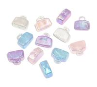 QILANJO 25 Pcs Handbag Shaped Acrylic Beads Charms Shiny Plastic Spacer Beads with Holes for DIY, Cellphone Strap, Jewelry Making, Pendants, Multicolor