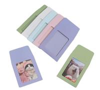 QILANJO 30 Pcs Full Face Window Envelopes 3.3x4.3 Inch Small Front Clear Envelopes Paper Bag for Photos, Cards, Stamps, White, Pink, Green, Blue, Purple
