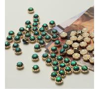 QILANJO 30 Pcs Half Dome Cap Buttons 10 mm Alloy Base Metal Shank Round ResinSewing Buttons Bulk for Dress Skirts Sweaters Shirts Crafts DIY Decor, Green/Beige
