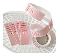 QILANJO 300 Pcs Rectangle Seal Stickers 1.2x3.5 inch Box Packaging Sticker Labels Self-Adhesive Thank You Stickers for Delivery, Gift Wrap, Small Business, Decor, Pink