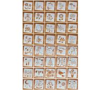 QILANJO 40 Pcs Painting Stencils 5.1 Inch Reusable Plastic Stencil with Plants Animals Sea House Pattern for Art Crafts, DIY, Scrapbooking, Baking, Drawing, Notebook, Decor, Pattern 1-40