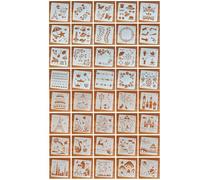 QILANJO 40 Pcs Painting Stencils 5.1 Inch Reusable Plastic Stencil with Plants Animals Sea House Pattern for Art Crafts, DIY, Scrapbooking, Baking, Drawing, Notebook, Decor, Pattern 41-80