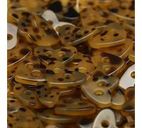 QILANJO 40 Pcs Resin Heart Buttons 2 Holes Flatback Sewing Buttons Fastening Bulk for Coats Skirts Replacement Crafts Decor, Brown-1x0.84 inch