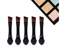 QILANJO 50 Pcs Dual-Ended Eyeshadow Brushes Angled Eye Brow Brush Disposable Makeup Brushes Soft Sponge Tip Eyeshadow Applicator Bulk for Women Travel Use, Small-1.7 Inch