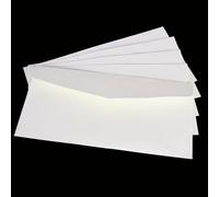 QILANJO 50 Pcs Kraft Paper Envelopes 8.7 * 4.3 inch Stationery Envelopes for Invoices, Invitations, Letters, Business Mailings, White