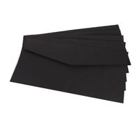 QILANJO 50 Pcs Kraft Paper Envelopes 8.7 * 4.3 inch Stationery Envelopes for Invoices, Invitations, Letters, Business Mailings, Black