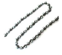 QILANJO 90 cm Black Beads Curb Chain S-Row Round Glass Beads Rhinestone Trim for Hats Clothes Decor DIY Craft-10 mm