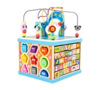 Qilay Wooden Toy for Toddlers, 5 in 1 Multi-Purpose ABC-123 Abacus Montessori Toy, Early Educational Toys, Educational Toys for Children Aged 3+ | Labyrinth