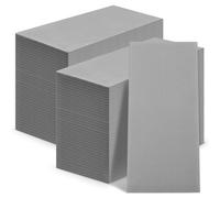 Qilery 100 Pcs Linen Feel Disposable Dinner Napkins Decorative Paper Napkin 17"x12" Paper Soft Hand Towel Absorbent Disposable Guest Towel for Kitchen Wedding Party(Gray)