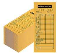 Qilery 1000 Pieces Cash Drop Envelopes Bulk Cashier Deposit Envelopes Budgeting Planning 4 1/8'' x 9 1/2'' Bank for Cash Small Business Retailers Restaurants Kraft(Yellow)