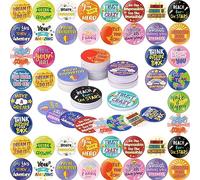 Qilery 250 Pcs Positive Affirmations Chips for Kids, 25 Motivational Encouragement Inspirational Quote Cards, 1.6'' PVC Kindness Sayings Coins Double Sides Printed for Students Classroom Office School
