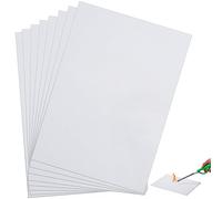 Qilery 8 Pcs High Temperature Gasket 10" x 7" Paper Exhaust Gasket Material White Sheet for Wood Stove Pellet Stove Boiler Furnaces Kiln Forge Microwave Insulation Fireplace DIY(1/8" Thick)