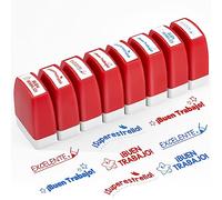 Qilery 8 Pcs Teacher Stamp Spanish Teacher Grading Stamp Gifts Rubber Self Inking Motivation Teacher Stamps for School Spanish Classroom Grading Stamp Kids School Prizes (Classic,Red, Blue)