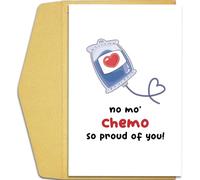 Qiliji Chemo Card, Cute Get Well Card, Finished Chemo Card, End of Chemotherapy Card, Funny Cancer Support Card, Cancer Encouragement Card for Men Women,(QLJ-349-PN)