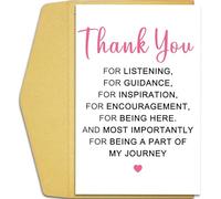 Qiliji Funny Thank You Card for Men Women, Lovely Appreciation Card for Him Her, Thank You Gift for Coworker Boss Teacher Mentor Friend Doctor Nurse, Being A Part of My Journey