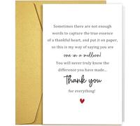 Qiliji Thank You Card for Teacher Mentor Doctor Nurse, Appreciation Card for Boss Coworker, Gratitude Gift for Friend Bestie Sister Brother, Thank You for Everything You Do