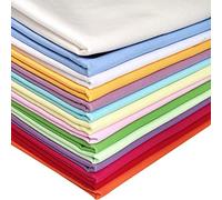 Qililandiy 14pcs Solid Color Cotton Fabric for Sewing Fat Quarters Fabric Bundles Quilting Supplies for DIY Craft Project 14 Colors 18 by 22Inches
