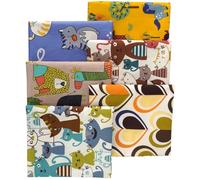 Qililandiy 6pcs 100% Cotton Fat Quarter Fabric Bundles Pattern Random for DIY Crafts Quilting Patchwork 46 x 56cm