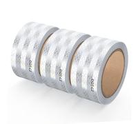 QILIMA 3 Rolls Reflective Tape White 50mm x 9.14m Waterproof Warning Tape
