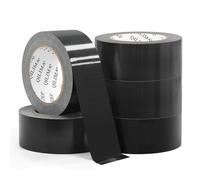 QILIMA 5 Rolls Black Duct Tape, 48mm x 27m Heavy Duty Waterproof Gaffer Tape, Super Sticky Cloth Tape No Residue for Multi-Surface Repairs, Bundling and Reinforcing