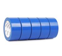 QILIMA Strong Adhesive Cloth Blue Duct Tape Heavy Duty, Water Resistant Gaffer Tape,Single Sided Duct Tape for Stage Carpet Floor Repairing,Indoor/Outdoor, 48mm X 27m(Pack of 5)