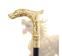 Qilin Walking Cane for Men And Women, Gothic Decorative Ornate Metal Cane with Ergonomic Handle, Walking Stick for Senior