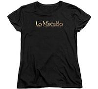 QILINGS Les Miserables Logo Women's Black T Shirt Size L