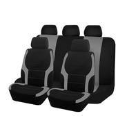 QILINGS Sports Universal Polyester Car Seat Cover Set Fit Most Plain Fabric Bicolor Accessories Protector Seat Covers Cars(TypeB Grey 5 seat)