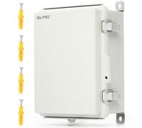 QILIPSU UL94-V0 Outdoor Electrical Box 8.3"x6.3"x3.9" Waterproof Junction Box Weatherproof PC/ABS Alloy Plastic IP66 Project Electric Enclosure Grey Hinged Door