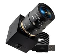 QILOVE Manual Zoom USB Camera with 2.8-12mm CS Lens, H.264 1080P 30fps Webcam, Low Light Vision and Laser Light Burn, Support Windows/macOS/Linux for Industrial Inspection and