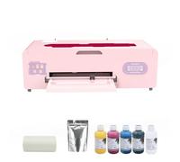 Qilpho DTF A3 Printer DTF Transfer Printing Machine for T-Shirts Cotton Polyester with White Ink Circulation and Semi-Automatic Cleaning, Includes Software, 5 x 250ml