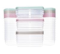 QILZO® 36 Pack Plastic Food Containers 250ml Baby Food Containers BPA Free Lunch Box Microwave Dishwasher Safe Freezer