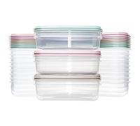 QILZO Food Containers 400ml| Pack of 24 | BPA Free | Microwave, Dishwasher, Safe Freezer | Food storage containers with lids | Transparent
