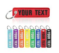 QIMAMADE Custom Keychain, Personalized Key Chain Fits Motorcycle, Car, Scooter Luggage Backpack, Gift for Men & Woman