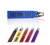 QIMAMADE Custom Name Tags, Personalized Keychain Keyring Luggage Tag with Text Name Number, Monogrammed Launch Key for Car, Motorcycle, Gift for Men & Woman x 1PC