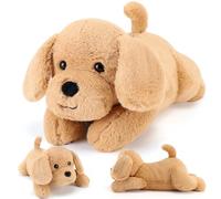 QIMANGAL Plush Animals Fashion 2025 Cuddle Toys Cute Soft Toys Brown Dog