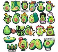 Qimbytar Fruits Juice Food Shoe Charms Fit for Clog Sandals Decoration, Cute Avocado Shoe Charms for Party Favor, S, Polyvinyl Chloride, No Gemstone