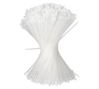 QIMEI-SHOP 500 Pack Cable Ties White 200mm x 2.5mm Nylon Zip Tie Wrap Self Locking for DIY Home Office Garden Garage and Workshop