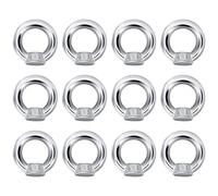 QIMEI-SHOP Lifting Eye Nut M8 Ring Eye Nuts 304 Stainless Steel Female Threaded Nut Fastener for Lifting Accessories 12 Pcs