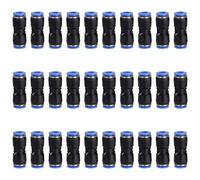 QIMEI-SHOP Pneumatic Fittings 6mm Push Air Connector Straight Quick Release Fitting for 1/4" PU PE Nylon Tube 30 pcs