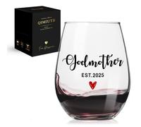 QIMIUTB Est 2025 Godmother Wine Glass Gifts for Women,God Mother Proposal Gift,Will You Be My Godmother,God Mother Gift for Easter Birthday-157