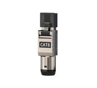 qimoi 1Pcs RJ45 Cat8 Ethernet Cable Connectors RJ45 Metal Tool Free Easy Termination Plug 2000MHz 40G LAN Cable 22AWG - 24AWG