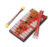 qimoi 2 in 1 XT30 Parallel Charging Board+ Cable Supports 4 Packs 2-6S Lipo Battery Replacement Parts for RC Models Multicopter