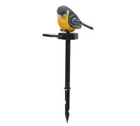 qimoi Cute Resin Bird Figurine Lamp Solar Powered Led Night Lights for Outdoor Garden Waterproof Decoration Lamps with Stake A