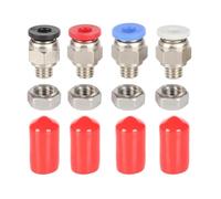 qimoi For 3D Printer Parts Compatible PC4-M6 Pneumatic Connector with Nut 4 X 2.5mm Tube Filament Dryer Box DIY Dry Box for PLA Filaments